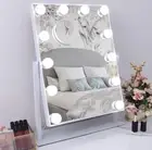 MISAVANITY Rotating Hollywood Vanity Mirror 12x16 Small Lighted 10X Magnifying..