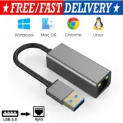 USB A to RJ45 USB 3.0 LAN Adapter Network Ethernet Converter Gigabit RJ45 LED