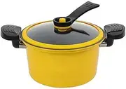 Pressure Pot, 3.5L Time-Saving Stockpot with Clear Lid & Double-Ear Lock, Multi-Use Small Pressure Cooker, Small Cooker