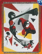 Northwest Disney Pixar The Incredibles 2 Hero Work Woven Tapestry Throw Blanket