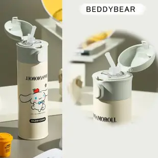 【BEDDY BEAR 杯具熊】玩潮大耳狗中透彈蓋保溫杯 彈蓋316不鏽鋼保溫杯480ml(保溫吸管杯 保溫瓶)