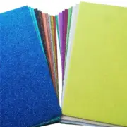 10 Sheets Glitter Foam Paper Craft Gold Powder EVA Paper Material Party Sticker