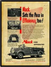 1949 Mack Fire Truck New Metal Sign: Birmingham, Alabama Fire Department