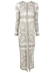 Valentino Garavani Geometric-Print Metallic-Finish Cape