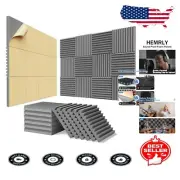 Quick-Install High Density Acoustic Foam 48-Pack - Ideal for Studios & More