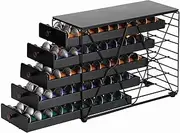 [ZCDCP] Coffee Pod Holder Drawer Storage, Compatible with Nespresso Originaline pod, Office Kitchen Counter Organizer (150 pods-5tiers)