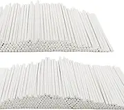 500PCS 4-Inch White Lollipop Sticks,Paper Sucker Stick,Cake Pops Stick for Candy Melt,Dessert,Cake Pops,Chocolate and Cookie(3mm)