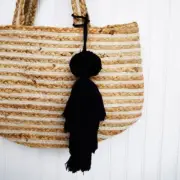 Large Black Tassels For Totes, Bags, Purses Tie-On by Chloe & Lex NIB