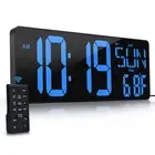 Wall Clock with Remote Control 17.2 LED Large Display Timer with Temperature Dat