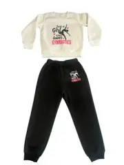 Gymnastic Sweatsuit 2 Piece Girls Size 8-10 Pull Over Sweatshirt And Sweatpants