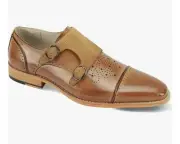 Giovanni Oscar Double Monk Strap Dress Leather Shoe Size 13