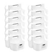 12x Boxsweden 2-Compartment Bathroom Caddy Storage Organiser Lrg 31x24.5cm White