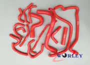 RED silicone radiator coolant hose for NISSAN PULSAR N15 GA16DE 1.6L