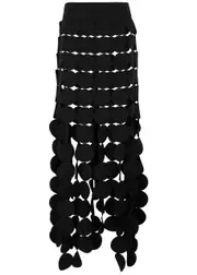 A.W.A.K.E Mode Laser-cut Crepe Maxi Skirt - Black - 14 14