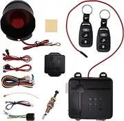 Pohsjasd Universal One-Way Car Anti-Theft Device Sound and Light Alarm Remote Car Anti-Theft Alarm Protection System