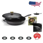 Premium 12-Inch Enameled Cast Iron Skillet - Ideal for Flavorful Cooking
