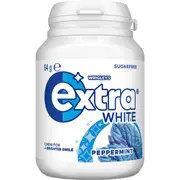 Extra White Peppermint Sugar Free Chewing Gum Bottle 64g