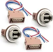 Turn Signal Tail Light Lamp Socket and Connector with Wiring Harness, for Ford, for Lincoln, for Mercury, 2003-2019, 2 Pair Tail Light Lamp Socket