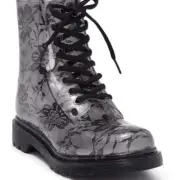 Workshop Boots Size 4 Ginny Black Lace Up Rain Work Combat Grunge Fairy