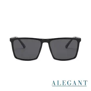 【ALEGANT】潮流時尚膠捲黑TR90彈簧鏡腳寶麗來偏光墨鏡/UV400方框太陽眼鏡(暗室的記憶剪影/露營墨鏡)