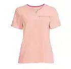 Scrubstar Active Stretch V Neck Tuck In Scrub Top Desert Dawn Peach size XS New