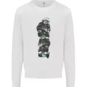 Monkey Music Ghetto Blaster Retro Funny Kids Sweatshirt Jumper