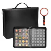 Coin Collection Book Holder for Collectors, 466 Pockets Fireproof Coins Colle...