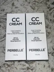 Perbelle CC Cream Color Correcting Moisturizing Base Two Tubes 1.05 Oz Each