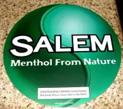 SALEM CIGARETTES 9" ROUND DECAL STICKER INSIDE OR OUTSIDE OF GLASS WINDOW 1998