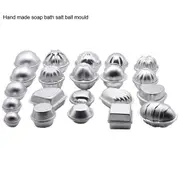 12x Aluminum Bath Bomb Molds 6 Shapes Cake Pan Baking Moulds DIY Crafting Tools