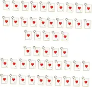 [TEHAUX] 5sets Poker Card Charms for Jewelry Making Poker Charms Necklace Earring Bracelet Keychain Diy Set 10pcs*5