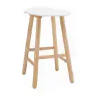 Hetty Counter Stool Oak White Dining Chair Lounge Room Kitchen