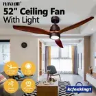 52 Inch 3 Blades Ceiling Cooling Fan 5 Speed with LED Lights Remote Control