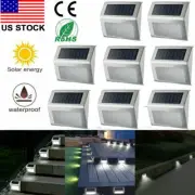 Solar Powered 3 LED Deck Lights Outdoor Path Garden Stairs Step Fence Lighting