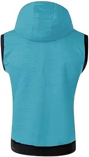 [Generic] Summer Workout Hooded Tank for Men Drawstring Sleeveless T-Shirts Casual Lightweight Training Gym Athletic Top