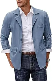 [COOFANDY] Men's Linen Cotton Casual Suits Blazer Jackets Lightweight Sports Coats