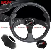 Initial D Jet Steering Wheel with Short Hub Adapter For Nissan 350Z 370Z G35 G37 (for: Nissan)