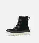 Ladies’ SOREL Explorer II Joan Black Faux Fur Waterproof Winter Boot Size 7.5M