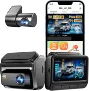 DDPAI 4K Dash Cam Front and Rear, 2160P+1080P Camera for Cars, up Black