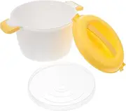 UTHCLO Microwave Rice Cooker Portable Food Container for Home Use Convenient for Rice Pasta Soups and Veggies Made with Food-Grade