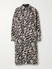 [Marant Étoile] Marant Étoile - Fontizi Oversized Wool-blend Jacquard Coat - Black - 2 2 Black