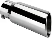 Universal 4 Inch Inlet 5 Inch Outlet Exhaust Tip 12 Inch Length tip Anti-Corrosive Car Straight Exhaust Tail Throat