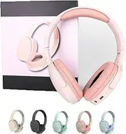 Echosilence X Headphones, Echosilence Memory Foam Ear Cups, 2025 New Echosilence Over The Ear Noise Canceling Headphones Wireless Bluetooth (Pink)