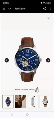 Fossil Townsman Automatic Brown Leather Watch ME3110