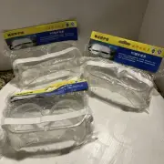 3 Safety Goggles Over Glasses Anti Fog Clear Protective Eye Glasses