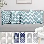 SET OF 4 Hamptons Cushion Covers Beach House Geometric Home Decor Cushion Covers