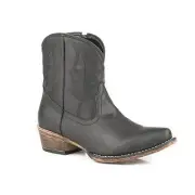 Roper Ladies Shay Smooth Snip Booties 10.5 B Black