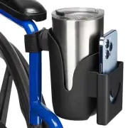 Cup Holder for Wheelchair 2 in 1 Water Bottle Holder and Bracket Universal Dr...