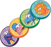SUPVOX 4pcs Cartoon Flying Disc Soft Flying Discs for Boys and Girls Interactive Parent Games Fun Toys Duckbill Brachiosaurus and Designs