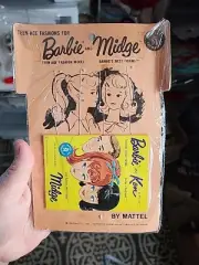 NEW #1831 BARBIE 1963 MIDGE DOLL DRESS MAKERS KIT repair zipper buttons